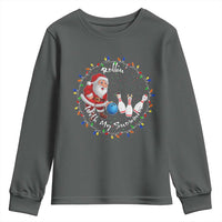 Rollin With My Snowmies Youth Sweatshirt Bowling Xmas Gift - Wonder Print Shop