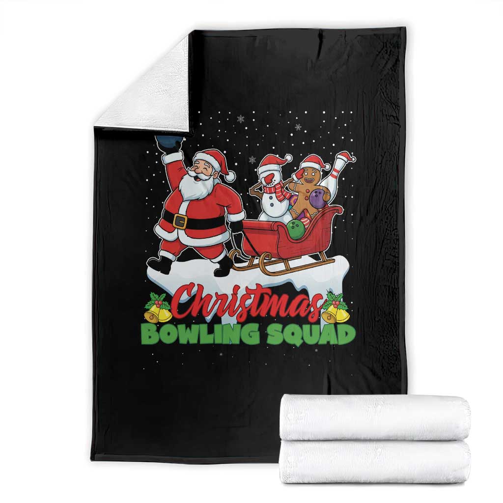 Christmas Bowling Squad Throw Blanket Funny Holiday Bowler - Wonder Print Shop