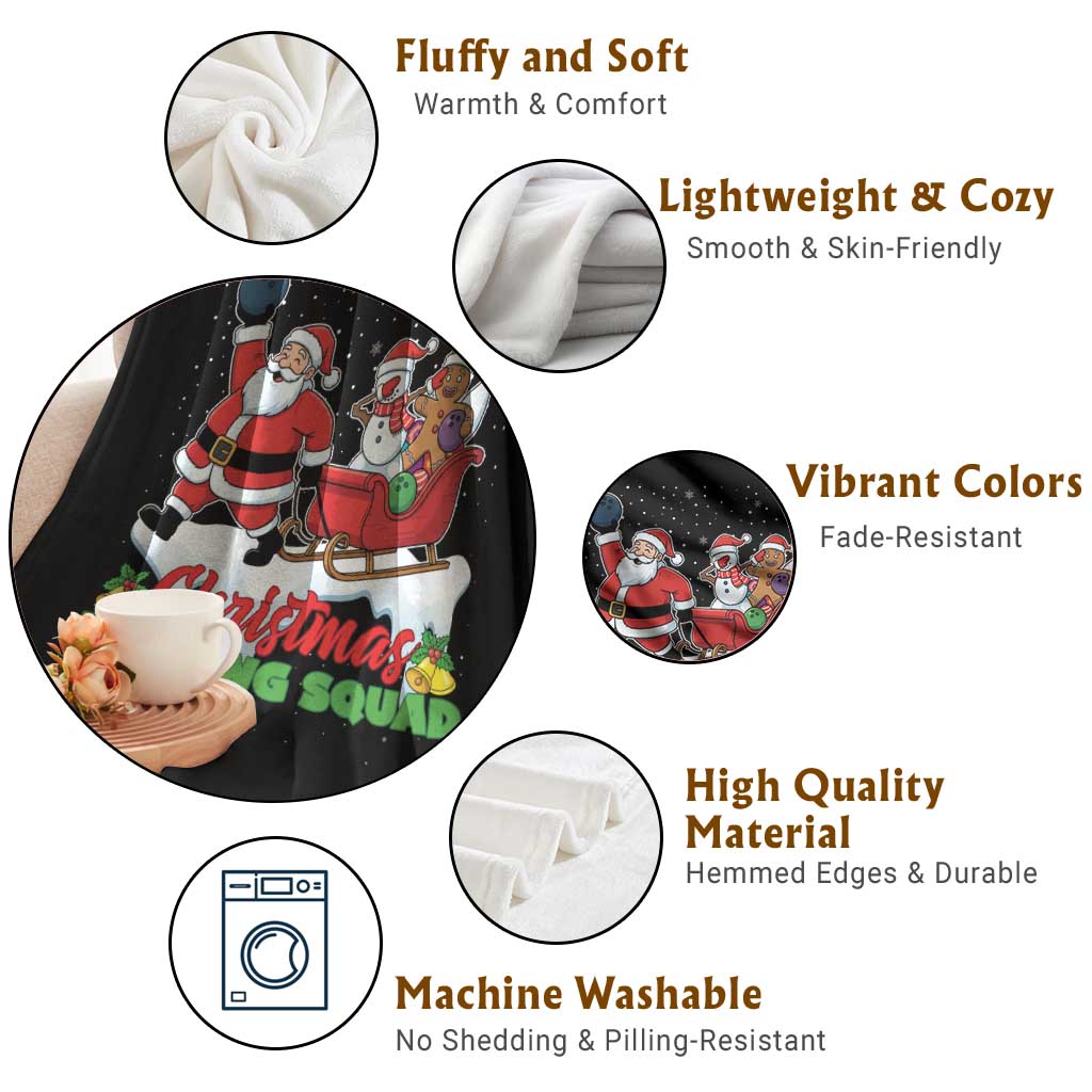 Christmas Bowling Squad Throw Blanket Funny Holiday Bowler - Wonder Print Shop