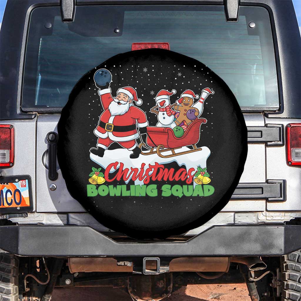 Christmas Bowling Squad Spare Tire Cover Funny Holiday Bowler - Wonder Print Shop