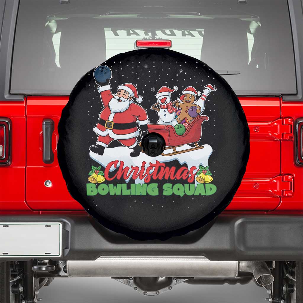 Christmas Bowling Squad Spare Tire Cover Funny Holiday Bowler - Wonder Print Shop