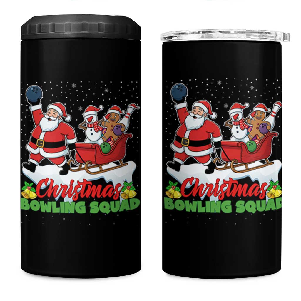 Christmas Bowling Squad 4 in 1 Can Cooler Tumbler Funny Holiday Bowler - Wonder Print Shop