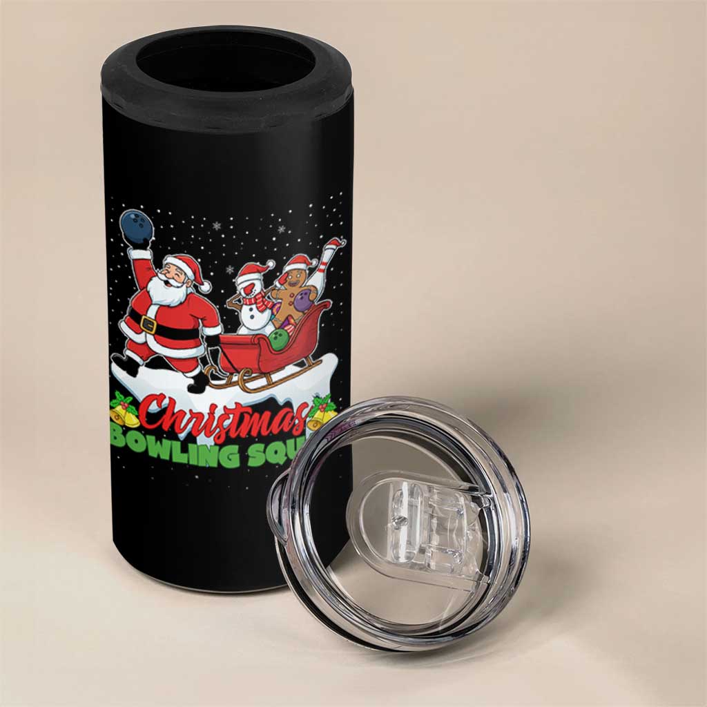 Christmas Bowling Squad 4 in 1 Can Cooler Tumbler Funny Holiday Bowler - Wonder Print Shop