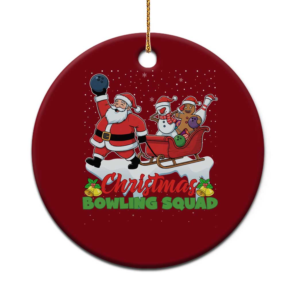 Xmas Bowling Squad Ceramic Ornament Funny Holiday Bowler - Wonder Print Shop