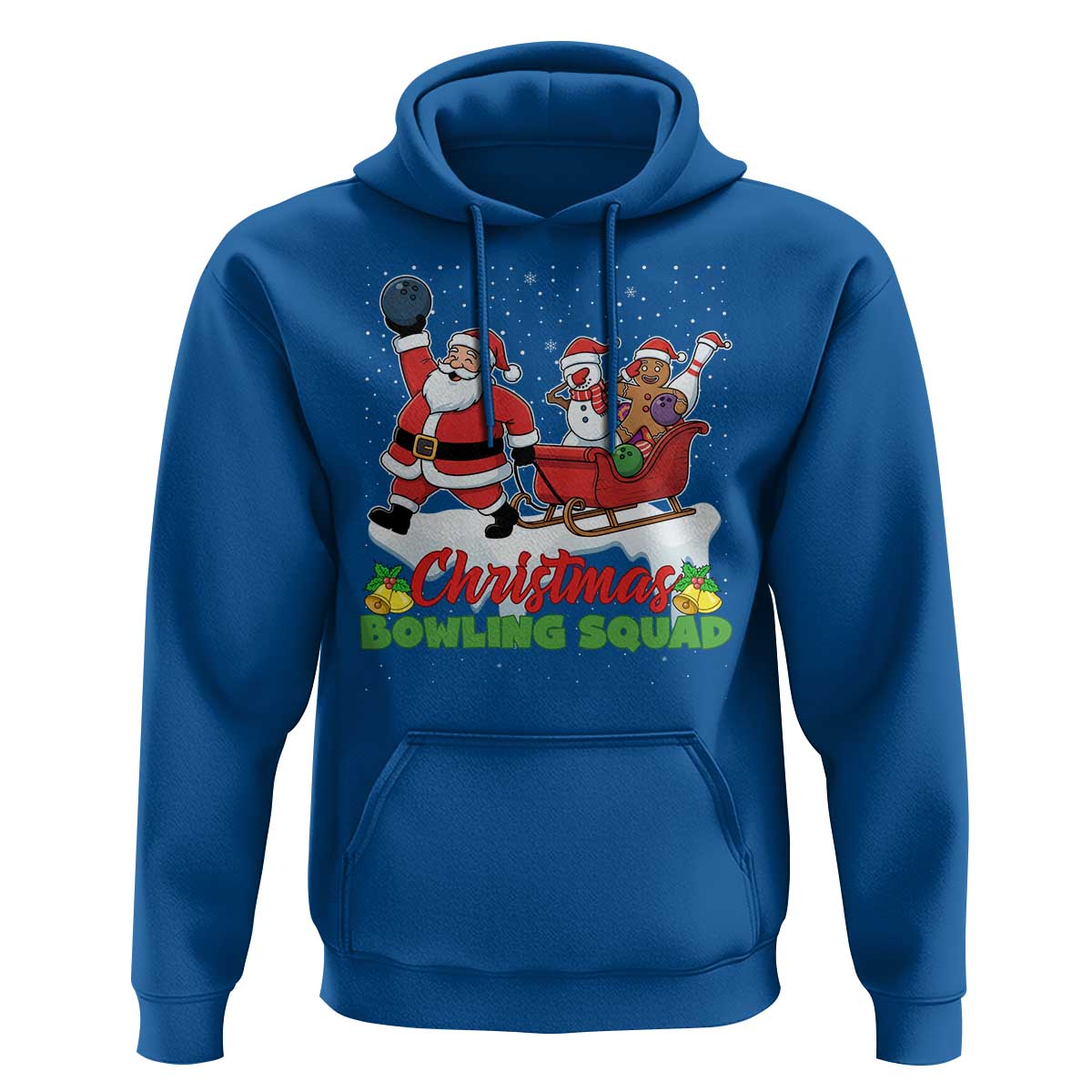 Christmas Bowling Squad Hoodie Funny Holiday Bowler - Wonder Print Shop