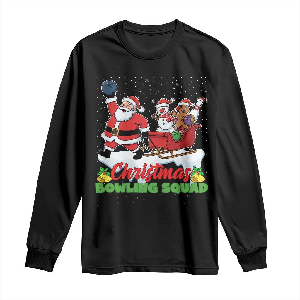 Christmas Bowling Squad Long Sleeve Shirt Funny Holiday Bowler - Wonder Print Shop