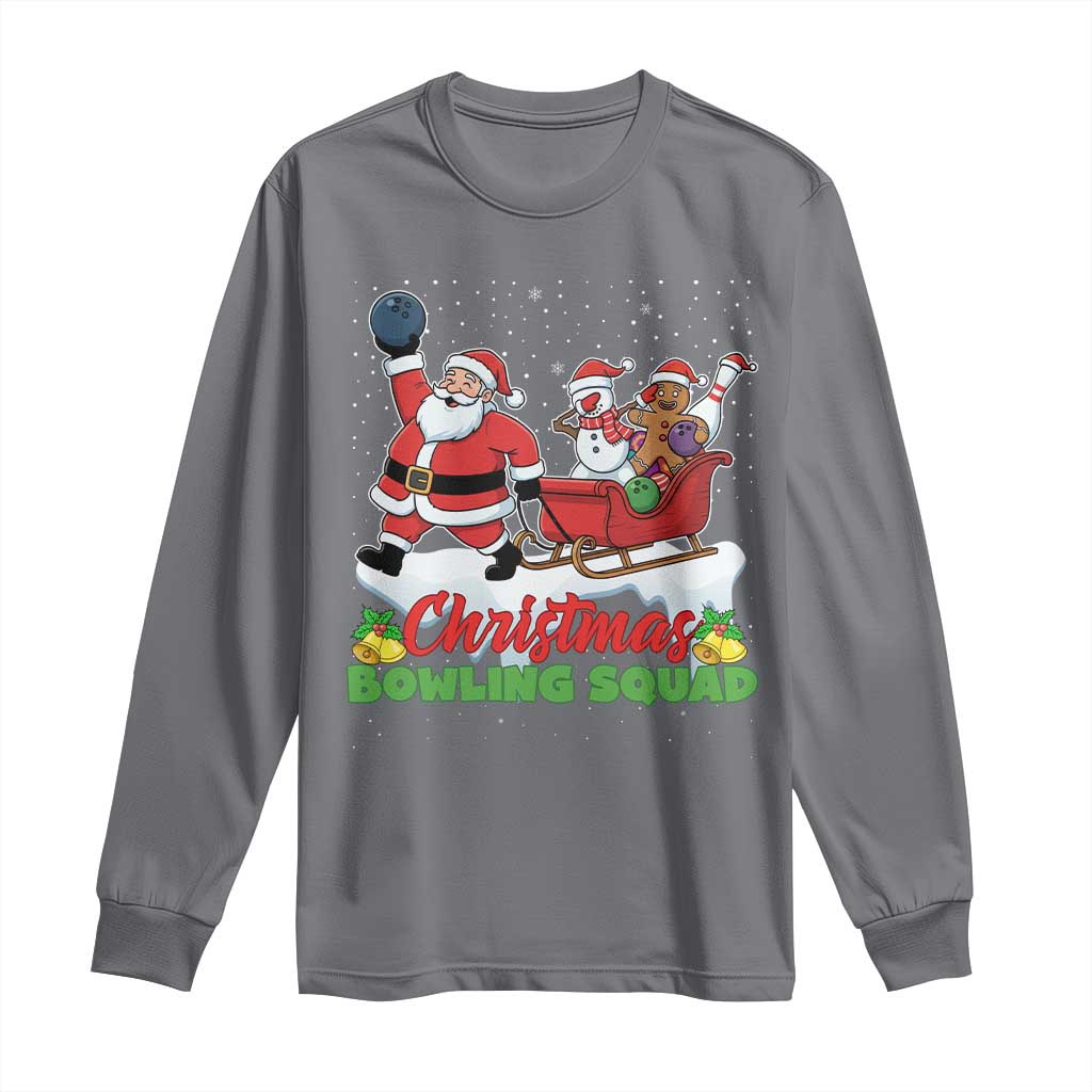 Christmas Bowling Squad Long Sleeve Shirt Funny Holiday Bowler - Wonder Print Shop