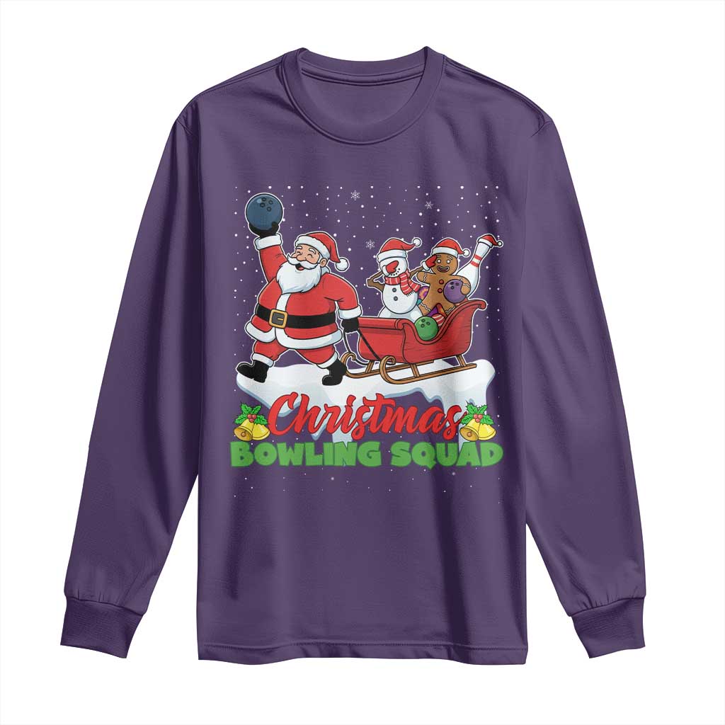 Christmas Bowling Squad Long Sleeve Shirt Funny Holiday Bowler - Wonder Print Shop