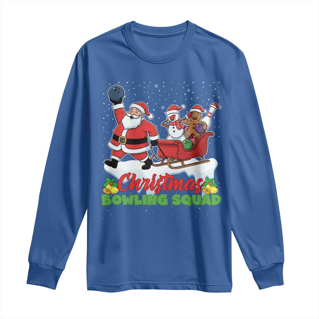 Christmas Bowling Squad Long Sleeve Shirt Funny Holiday Bowler - Wonder Print Shop