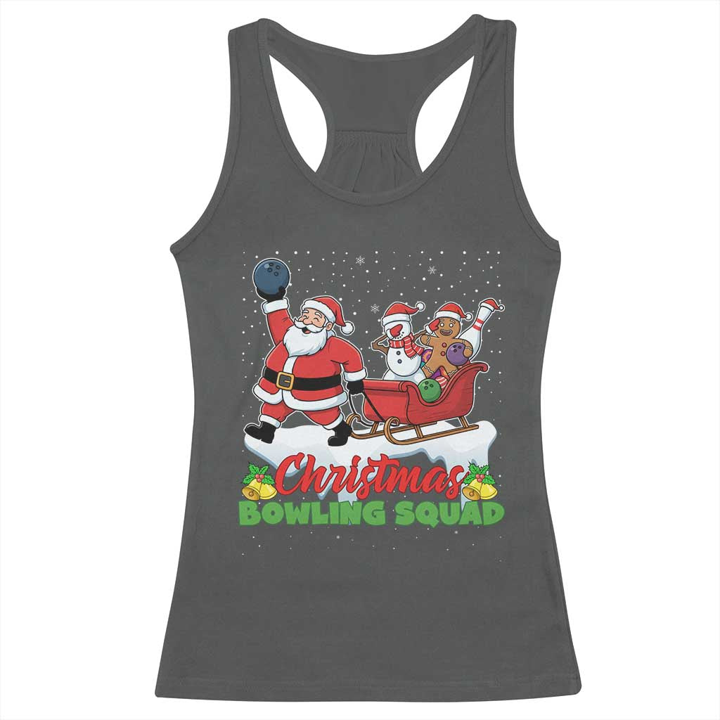 Christmas Bowling Squad Racerback Tank Top Funny Holiday Bowler - Wonder Print Shop