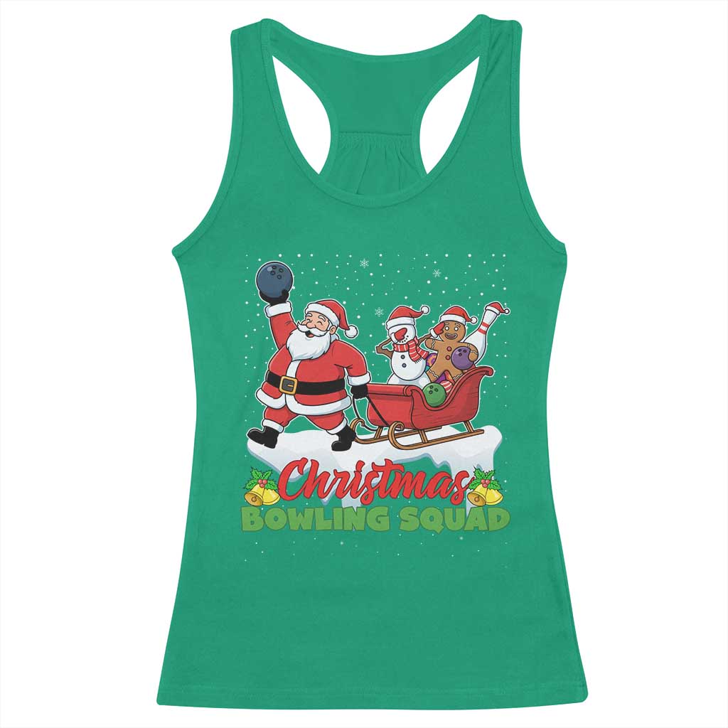 Christmas Bowling Squad Racerback Tank Top Funny Holiday Bowler - Wonder Print Shop