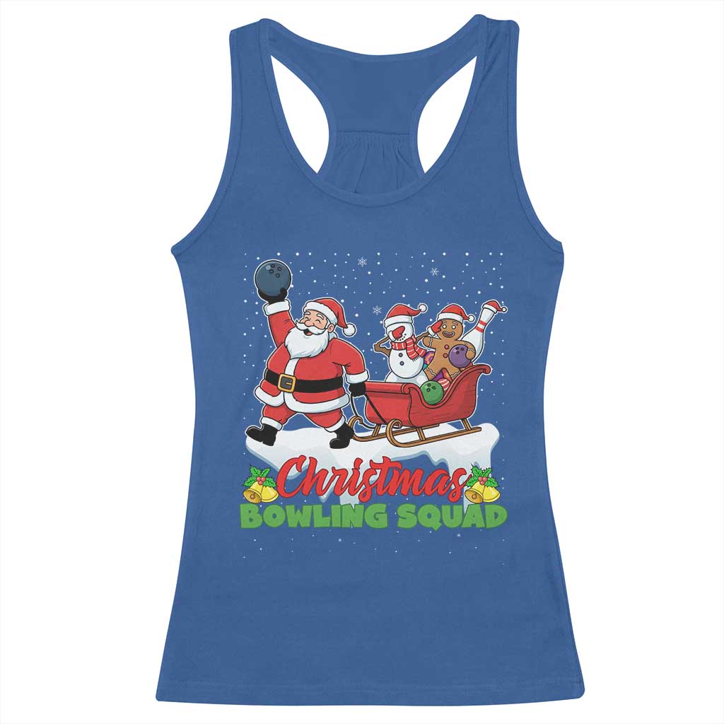 Christmas Bowling Squad Racerback Tank Top Funny Holiday Bowler - Wonder Print Shop