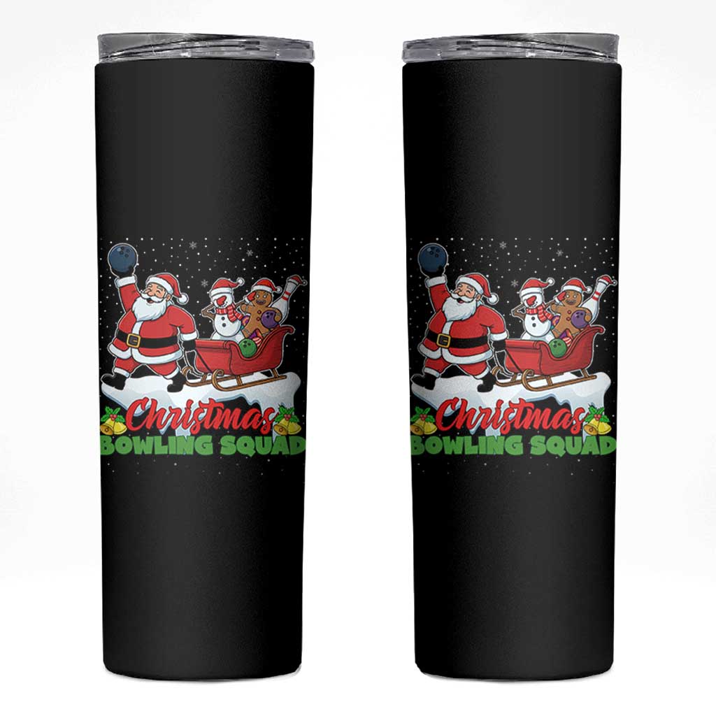 Christmas Bowling Squad Skinny Tumbler Funny Holiday Bowler - Wonder Print Shop