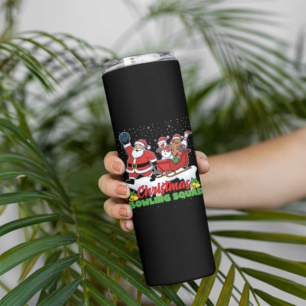 Christmas Bowling Squad Skinny Tumbler Funny Holiday Bowler - Wonder Print Shop