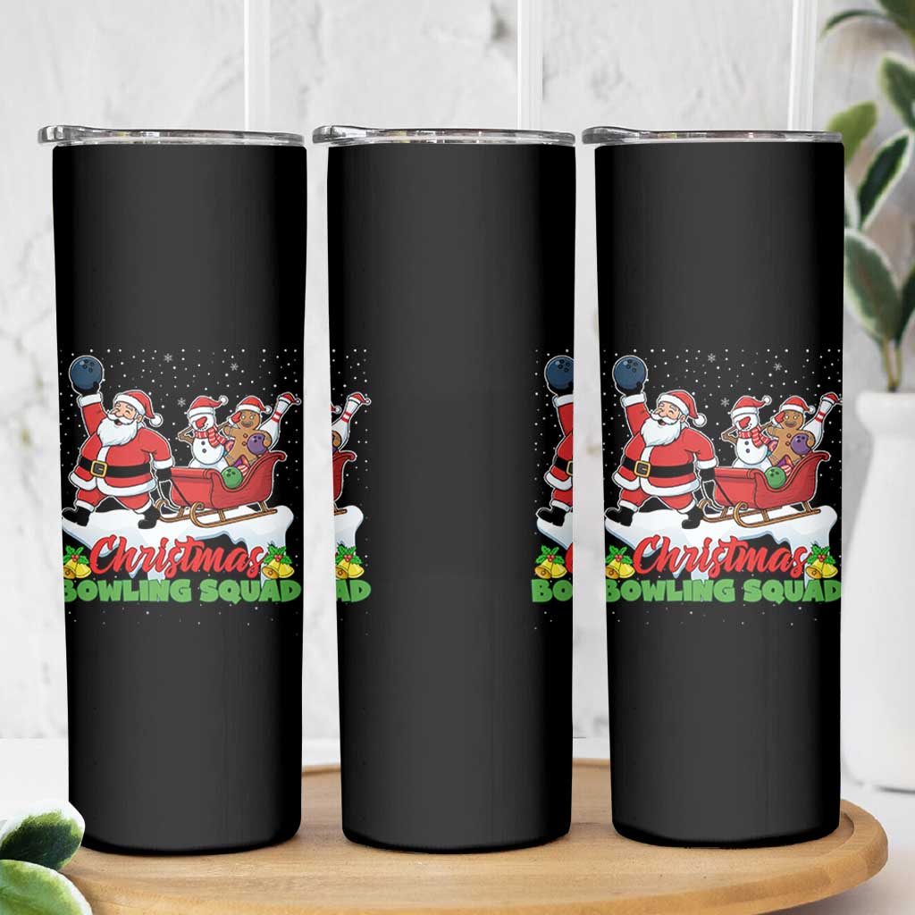 Christmas Bowling Squad Skinny Tumbler Funny Holiday Bowler - Wonder Print Shop