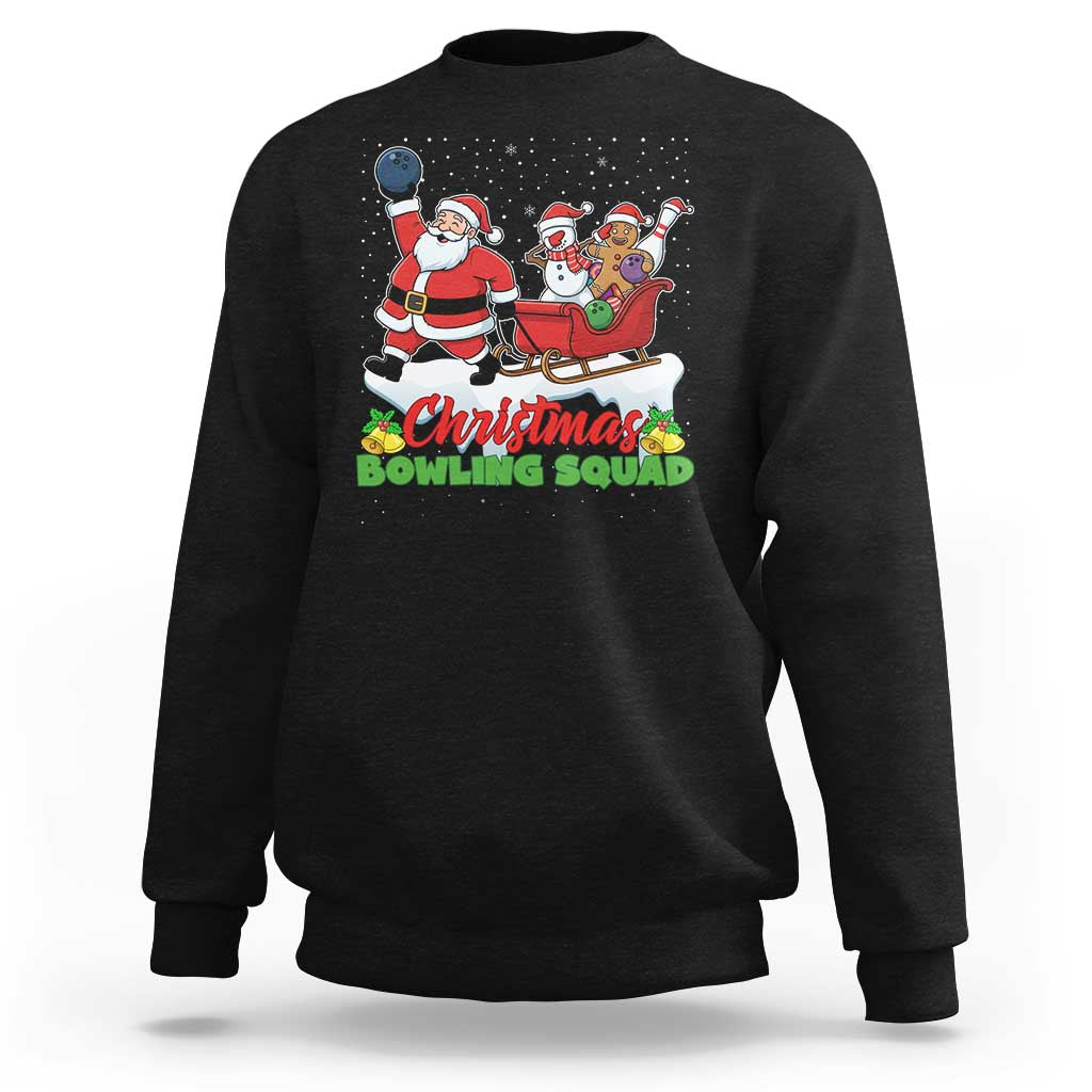 Christmas Bowling Squad Sweatshirt Funny Holiday Bowler - Wonder Print Shop