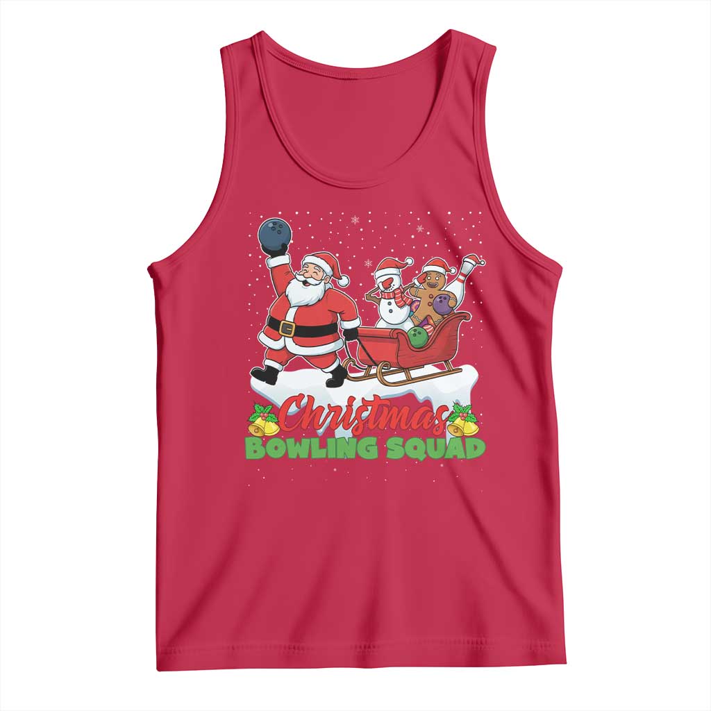 Christmas Bowling Squad Tank Top Funny Holiday Bowler - Wonder Print Shop