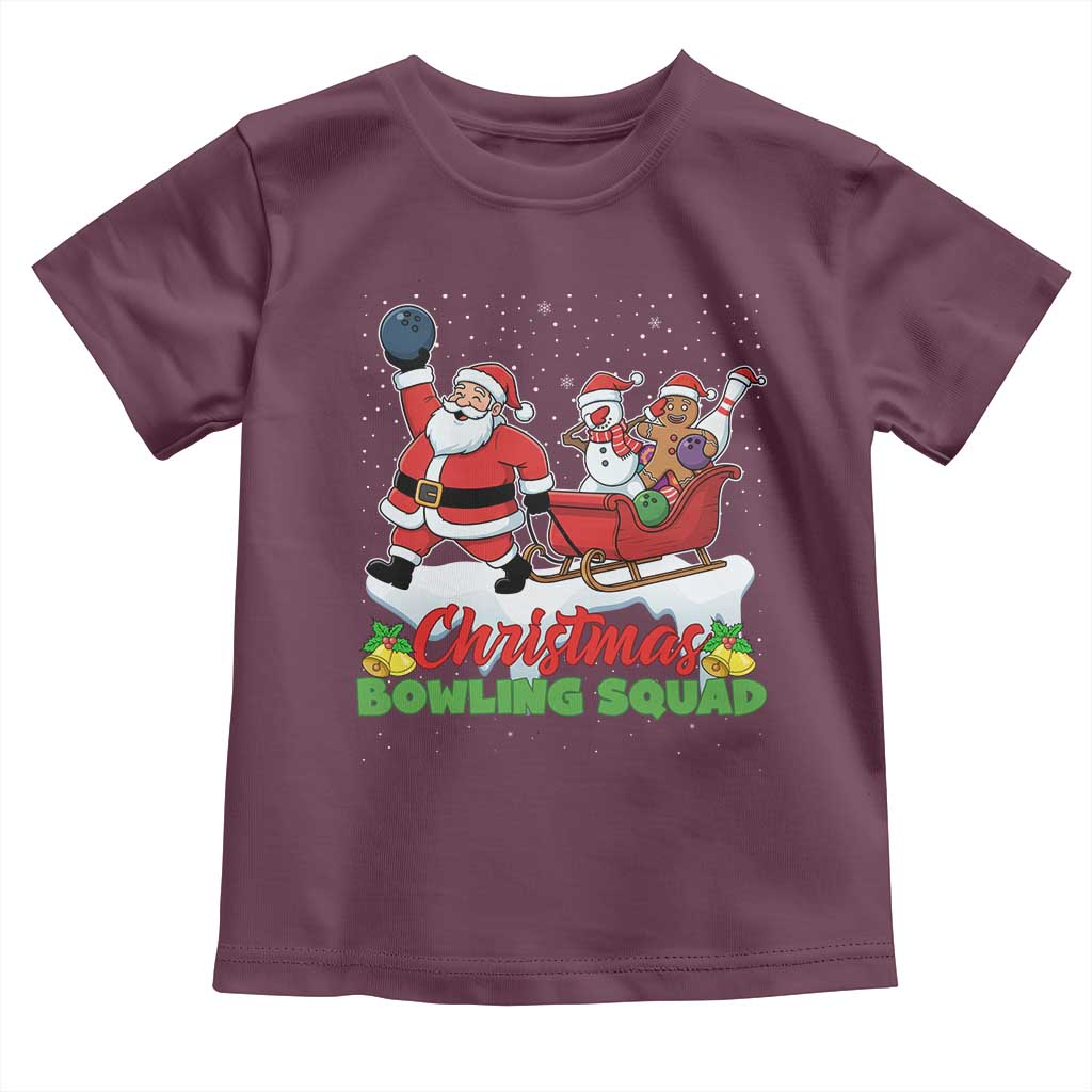 Christmas Bowling Squad Toddler T Shirt Funny Holiday Bowler - Wonder Print Shop