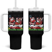 Christmas Bowling Squad Tumbler With Handle Funny Holiday Bowler - Wonder Print Shop