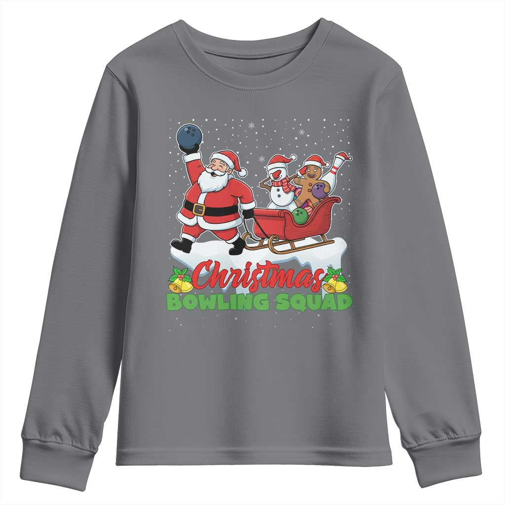 Christmas Bowling Squad Youth Sweatshirt Funny Holiday Bowler - Wonder Print Shop
