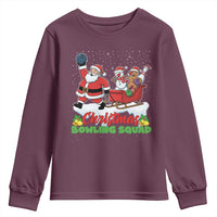 Christmas Bowling Squad Youth Sweatshirt Funny Holiday Bowler - Wonder Print Shop