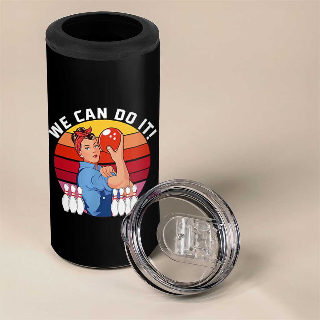 Feminist Bowling 4 in 1 Can Cooler Tumbler We Can Do It - Wonder Print Shop
