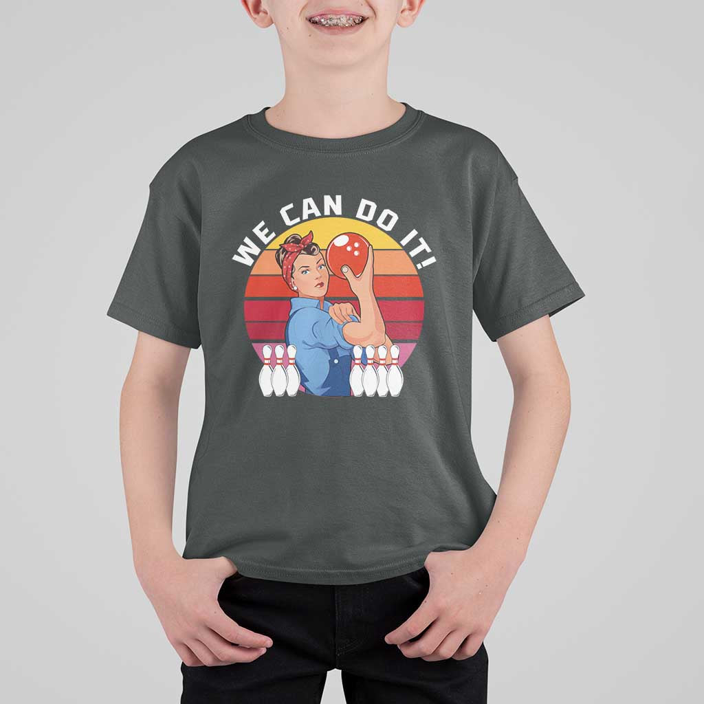Feminist Bowling T Shirt For Kid We Can Do It - Wonder Print Shop