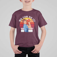 Feminist Bowling T Shirt For Kid We Can Do It - Wonder Print Shop