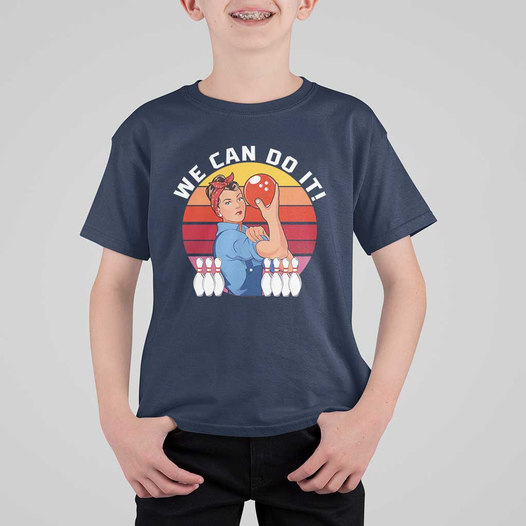 Feminist Bowling T Shirt For Kid We Can Do It - Wonder Print Shop