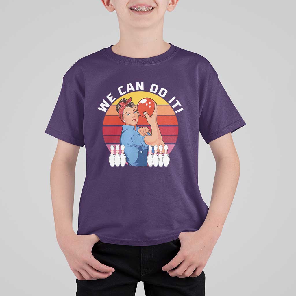 Feminist Bowling T Shirt For Kid We Can Do It - Wonder Print Shop