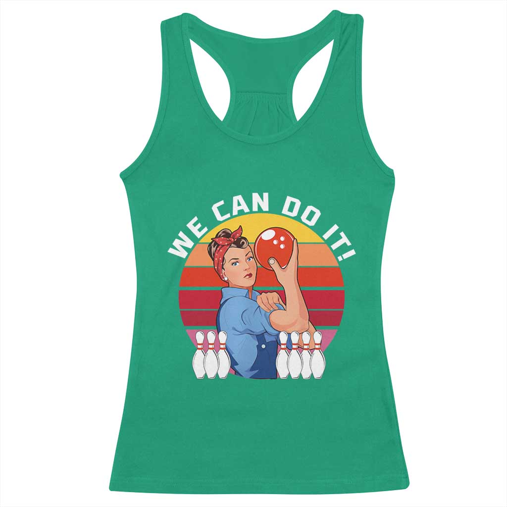 Feminist Bowling Racerback Tank Top We Can Do It - Wonder Print Shop