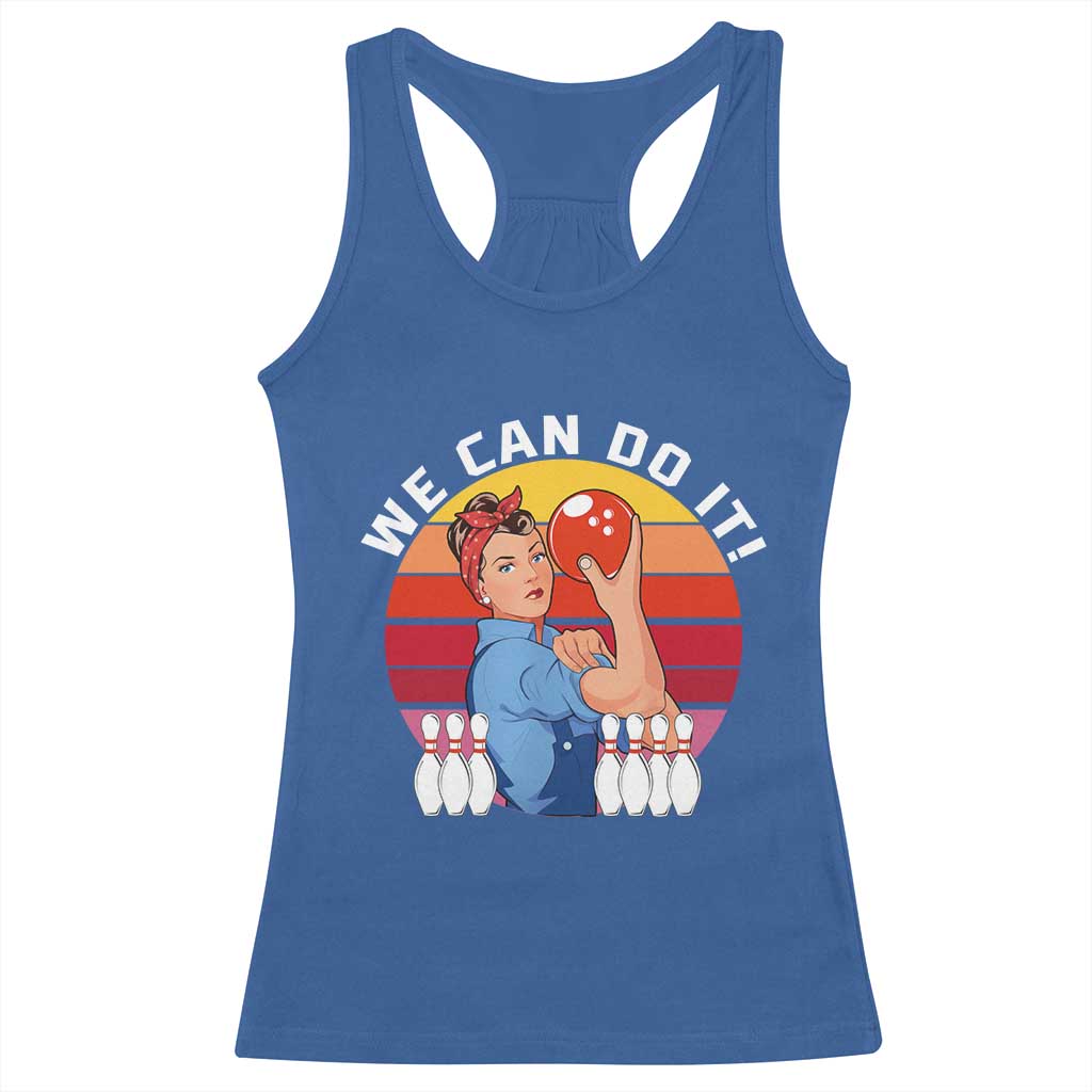 Feminist Bowling Racerback Tank Top We Can Do It - Wonder Print Shop
