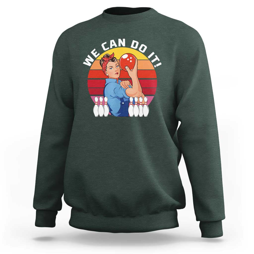 Feminist Bowling Sweatshirt We Can Do It - Wonder Print Shop