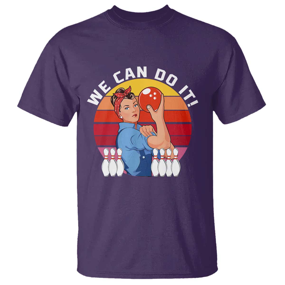 Feminist Bowling T Shirt We Can Do It - Wonder Print Shop