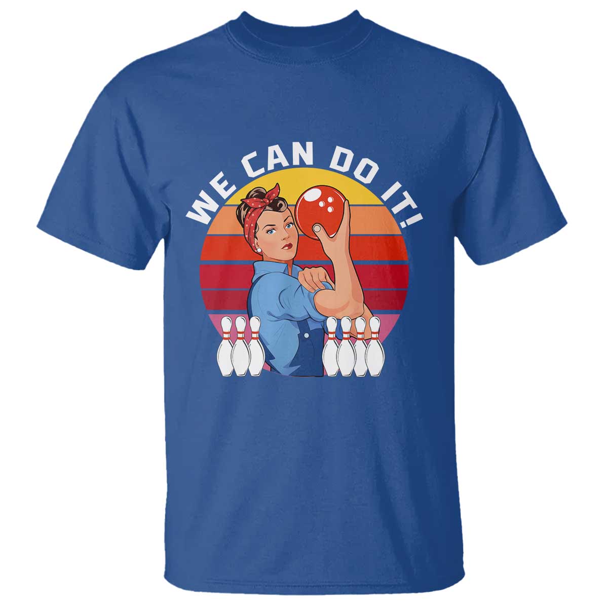 Feminist Bowling T Shirt We Can Do It - Wonder Print Shop