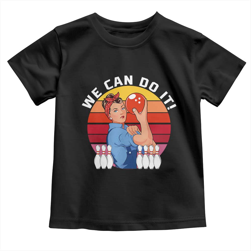 Feminist Bowling Toddler T Shirt We Can Do It - Wonder Print Shop
