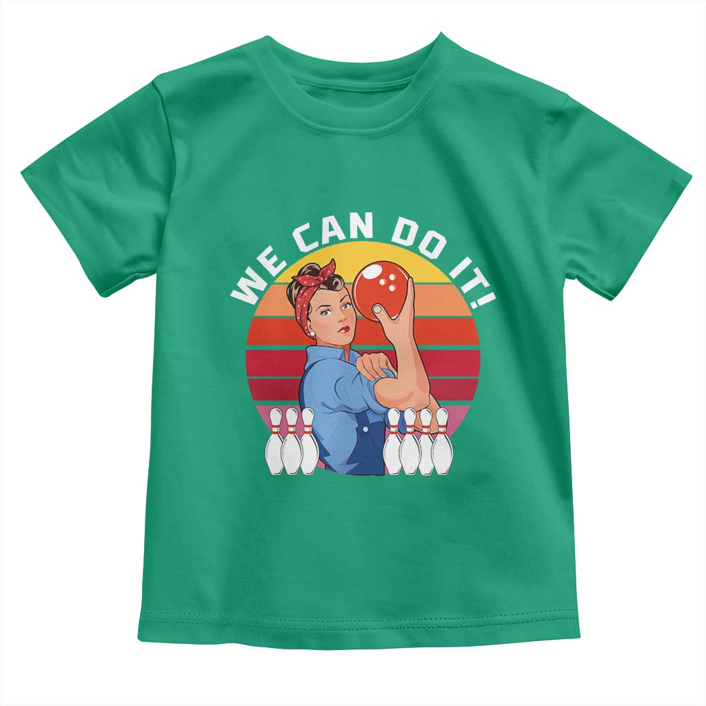 Feminist Bowling Toddler T Shirt We Can Do It - Wonder Print Shop