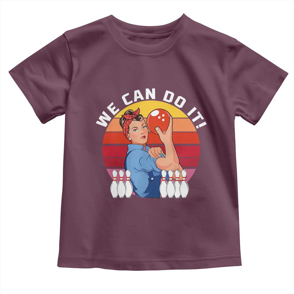 Feminist Bowling Toddler T Shirt We Can Do It - Wonder Print Shop