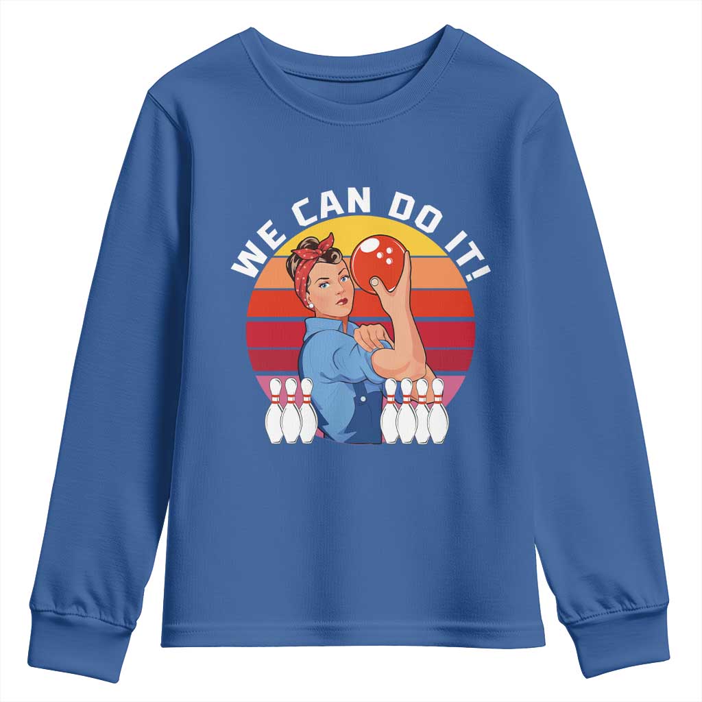 Feminist Bowling Youth Sweatshirt We Can Do It - Wonder Print Shop