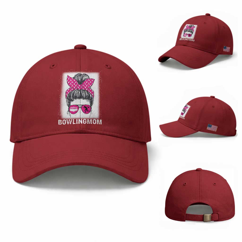 Bowling Mom Life Baseball Cap Funny Bowler Gift
