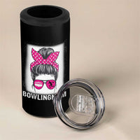 Bowling Mom Life 4 in 1 Can Cooler Tumbler Funny Bowler Gift - Wonder Print Shop