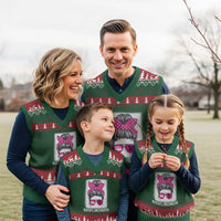 Bowling Mom Life V-Neck Knit Sweater Vest Funny Bowler Gift - Wonder Print Shop