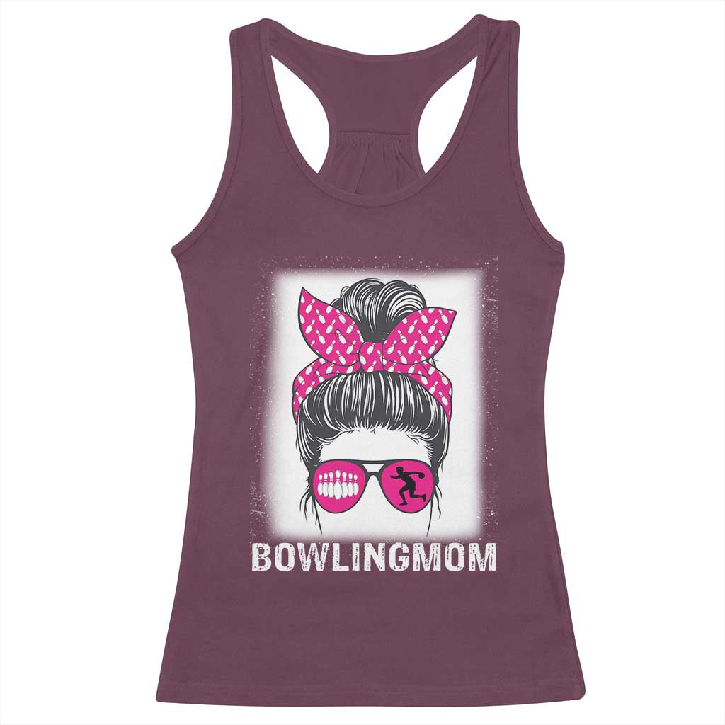 Bowling Mom Life Racerback Tank Top Funny Bowler Gift - Wonder Print Shop