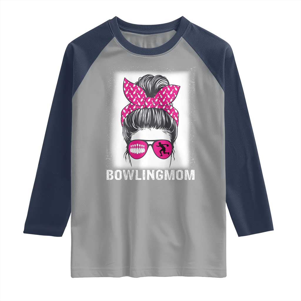 Bowling Mom Life Raglan Shirt Funny Bowler Gift - Wonder Print Shop