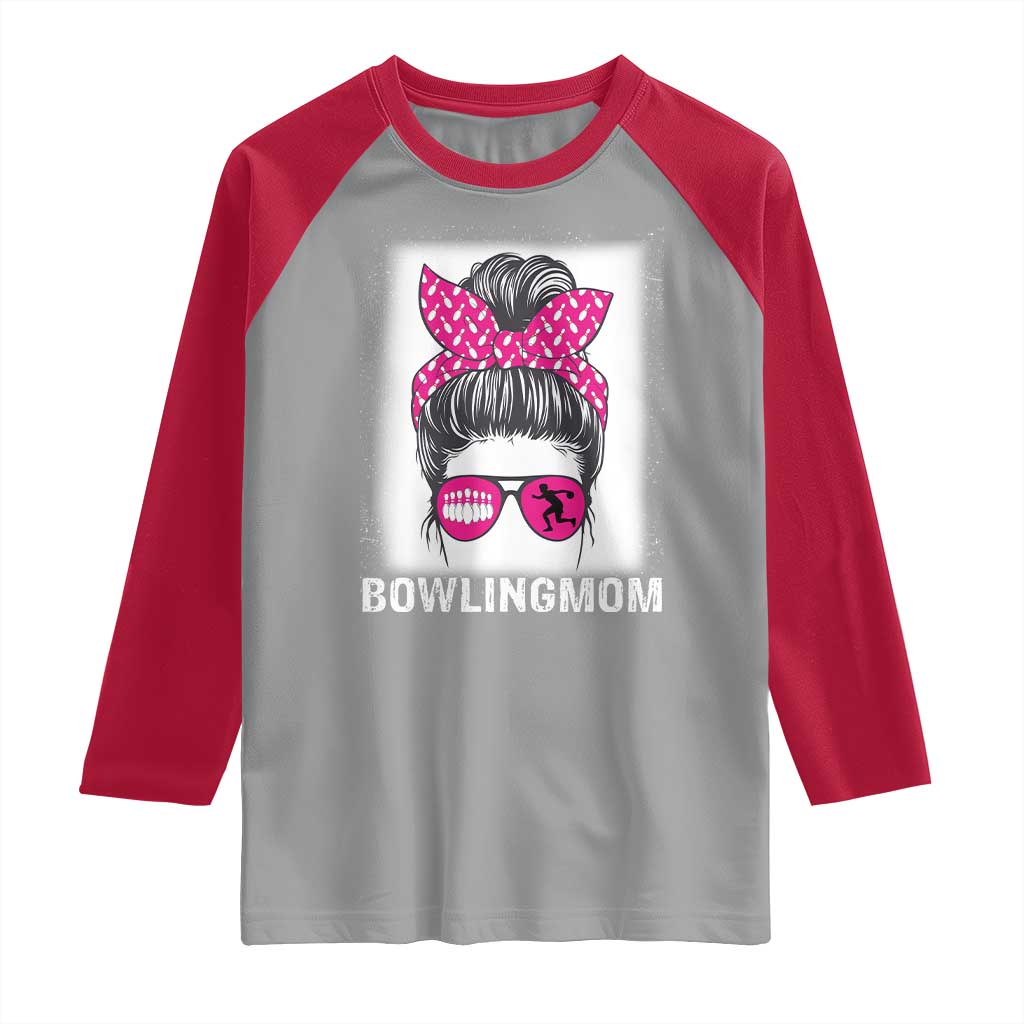 Bowling Mom Life Raglan Shirt Funny Bowler Gift - Wonder Print Shop