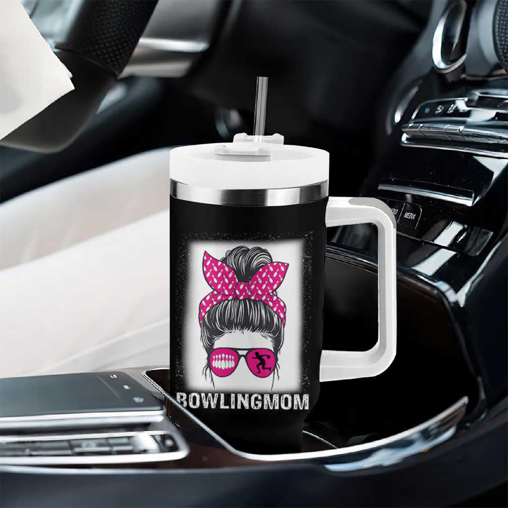 Bowling Mom Life Tumbler With Handle Funny Bowler Gift - Wonder Print Shop