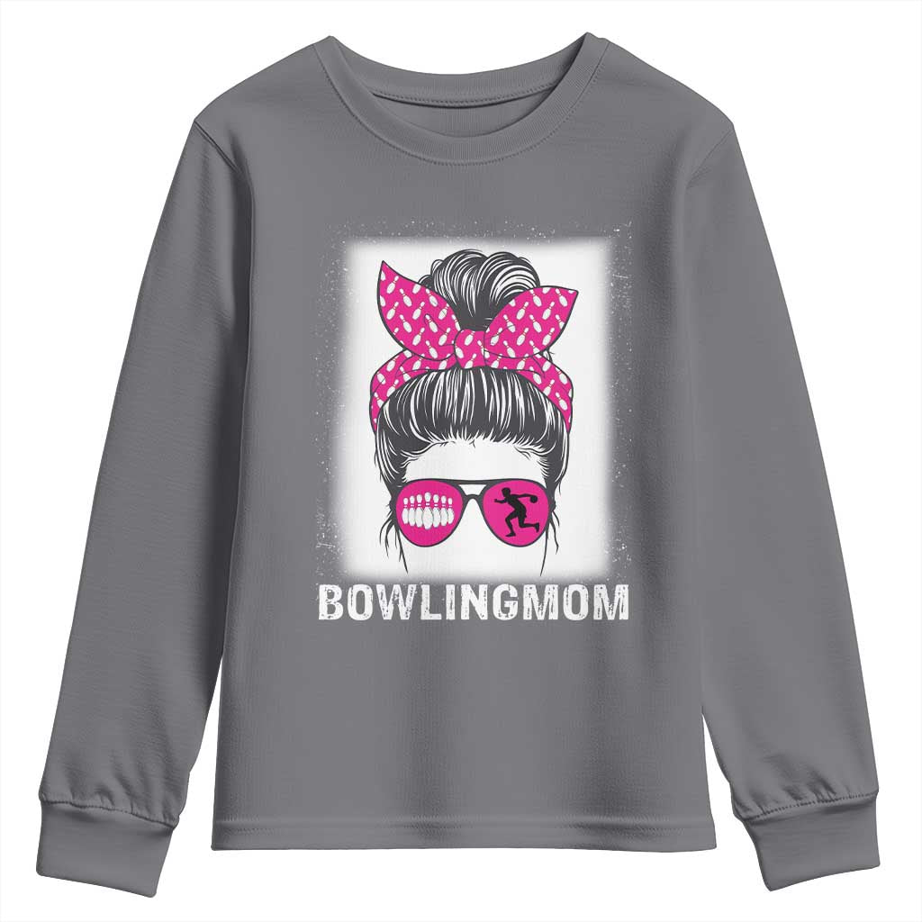 Bowling Mom Life Youth Sweatshirt Funny Bowler Gift - Wonder Print Shop