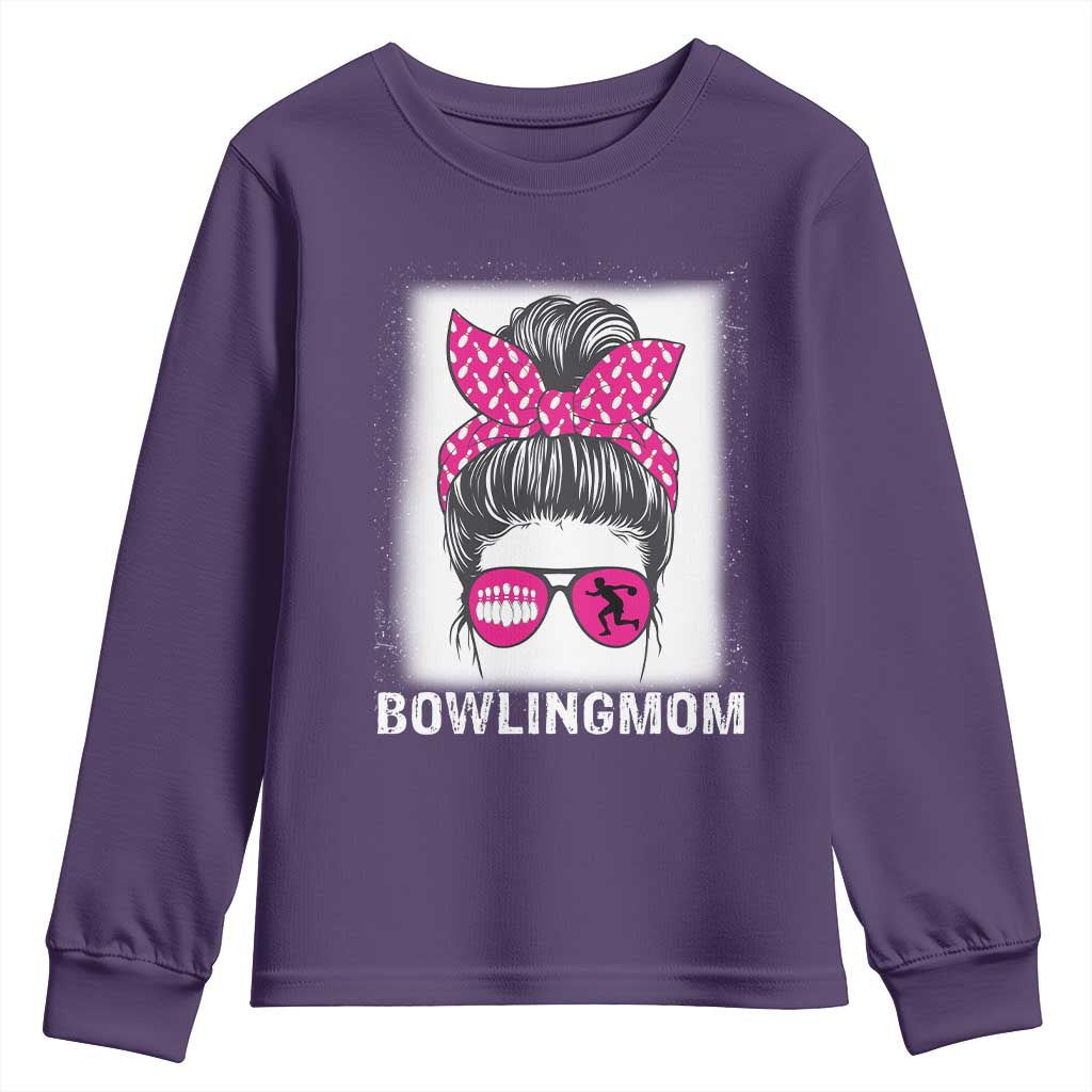 Bowling Mom Life Youth Sweatshirt Funny Bowler Gift - Wonder Print Shop
