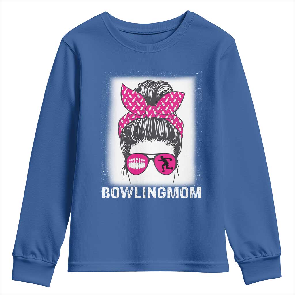Bowling Mom Life Youth Sweatshirt Funny Bowler Gift - Wonder Print Shop