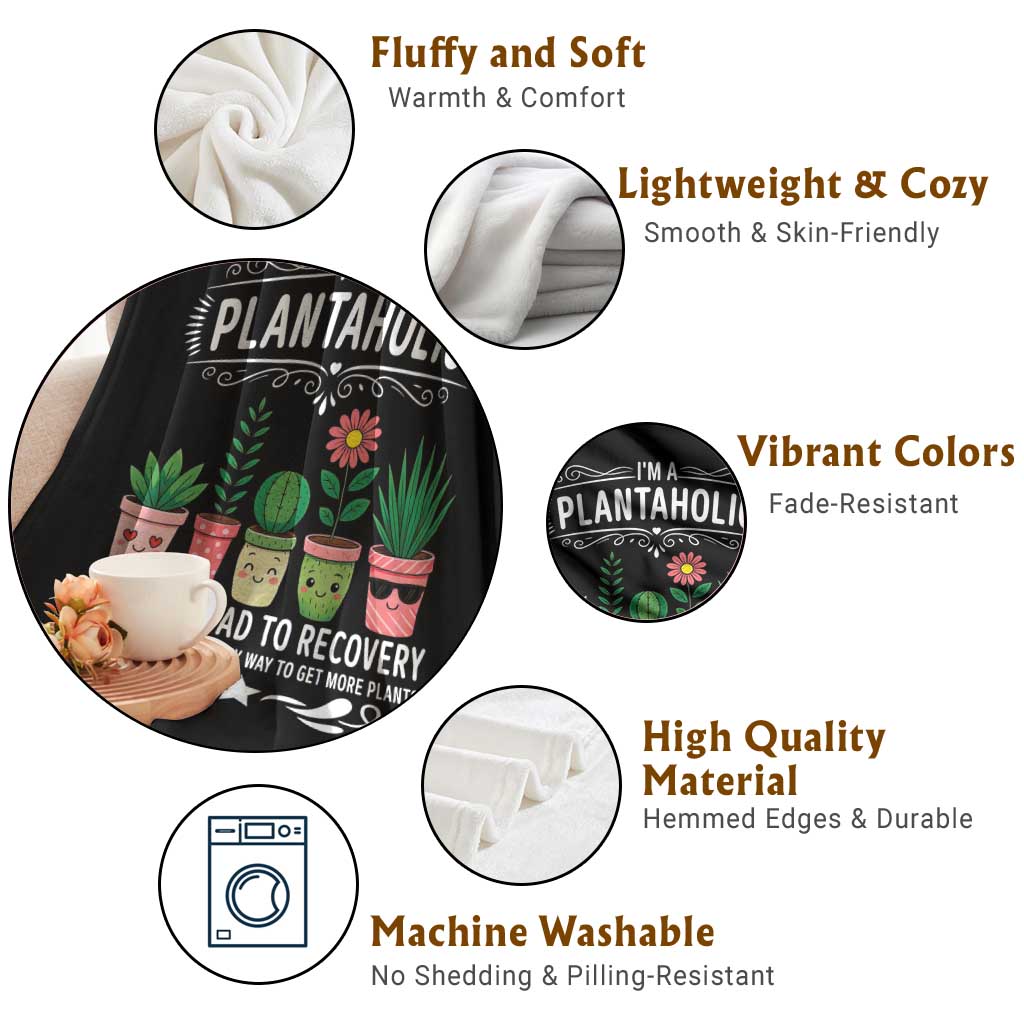 Funny Plantaholic Throw Blanket Im On My Way To Get More Plants - Wonder Print Shop
